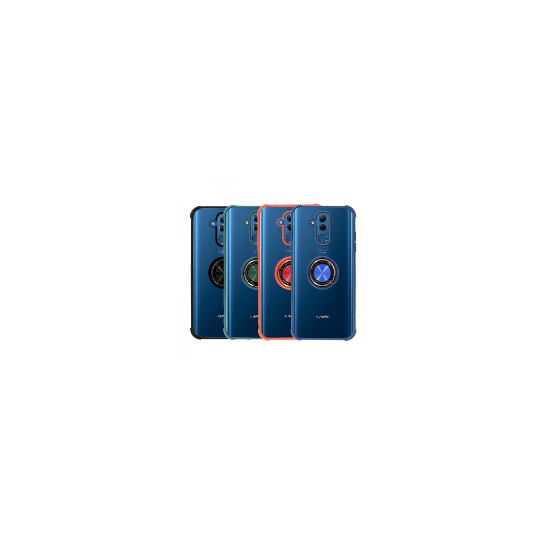Funda Gel Antigolpe Huawei Mate 20 Lite Imán Soporte Anilla 4 Colores