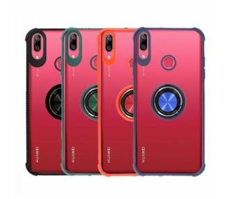 Funda Gel Antigolpe Huawei Y9 2019 con Imán y Soporte de Anilla 360º 4 Colores