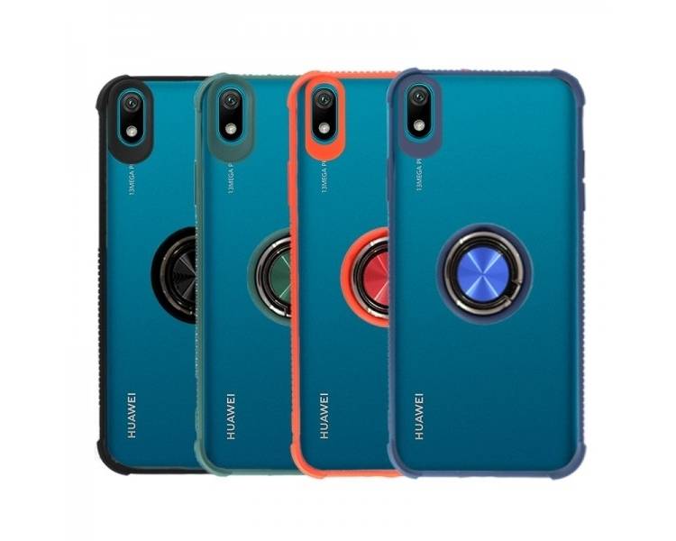 Funda Gel Antigolpe Huawei Y5 2019 con Imán y Soporte de Anilla 360º 4 Colores