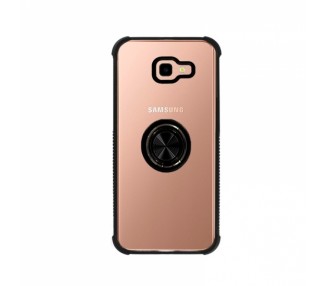 Funda Gel Antigolpe Samsung Galaxy J4 Plus Imán Soporte Anilla 4 Colores