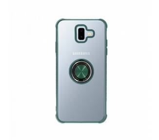Funda Gel Antigolpe Samsung Galaxy J6 Plus con Imán y Soporte de Anilla 360º 4 Colores