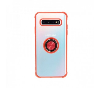 Funda Gel Antigolpe Samsung Galaxy S10 Plus Imán Soporte Anilla 4 Colores