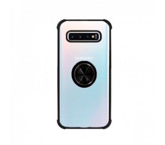 Funda Gel Antigolpe Samsung Galaxy S10 Plus Imán Soporte Anilla 4 Colores