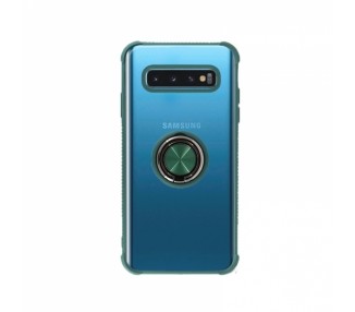 Funda Gel Antigolpe Samsung Galaxy S10 Imán Soporte Anilla 4 Colores