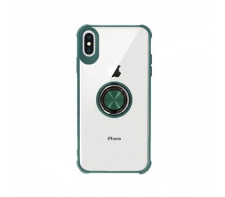 Funda Gel Antigolpe iPhone XS Max con Imán y Soporte de Anilla 360º 4 Colores