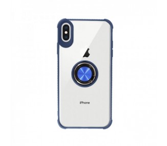Funda Gel Antigolpe iPhone XS Max con Imán y Soporte de Anilla 360º 4 Colores