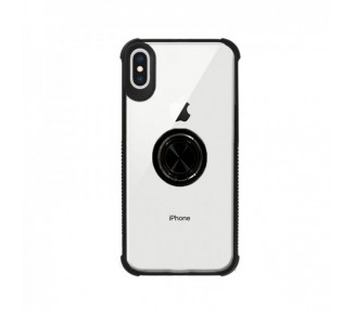 Funda Gel Antigolpe iPhone XS Max con Imán y Soporte de Anilla 360º 4 Colores