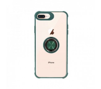 Funda Gel Antigolpe iPhone 7 Plus, 8 Plus Imán Soporte Anilla 4 Colores