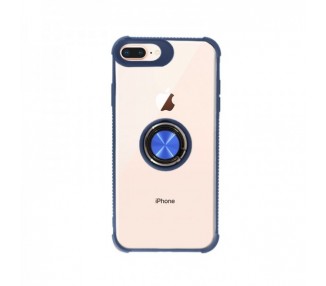 Funda Gel Antigolpe iPhone 7 Plus, 8 Plus Imán Soporte Anilla 4 Colores