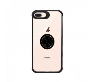 Funda Gel Antigolpe iPhone 7 Plus, 8 Plus Imán Soporte Anilla 4 Colores