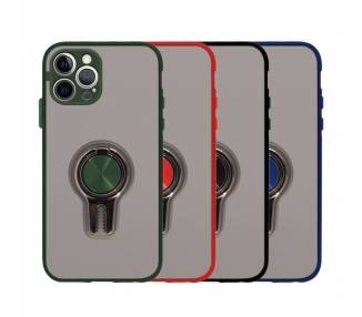 Funda Gel iPhone 12 Pro Max con Anillo Magnetico y Soporte para Coche