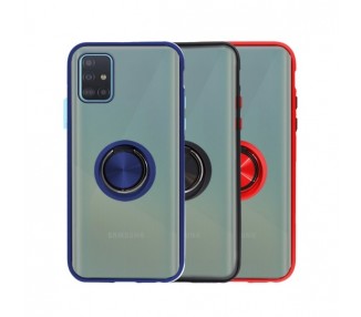 Funda Gel Samsung Galaxy A51 5G Iman con soporte Smoked