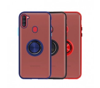 Funda Gel Samsung Galaxy A11 Iman con soporte Smoked