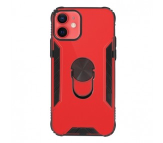 Funda Gel Antigolpe IPhone 12 Mini con Imán y Soporte de Anilla 360º