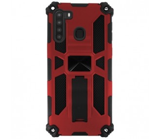 Funda Aluminio Antigolpe Samsung Galaxy A21 con Imán y Soporte de Pestaña