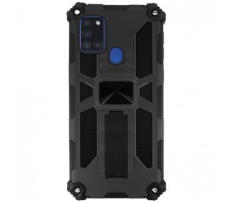 Funda Aluminio Antigolpe Samsung Galaxy A21s con Imán y Soporte de Pestaña