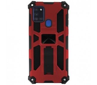 Funda Aluminio Antigolpe Samsung Galaxy A21s con Imán y Soporte de Pestaña