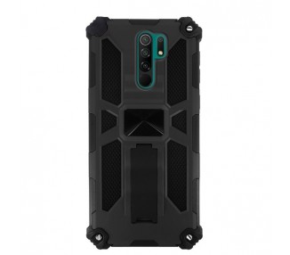 Funda Aluminio Antigolpe Xiaomi Redmi 9 con Imán y Soporte de Pestaña