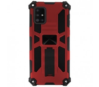 Funda Aluminio Antigolpe Samsung Galaxy A51-5G con Imán y Soporte de Pestaña