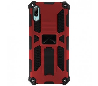 Funda Aluminio Antigolpe Huawei P Smart 2019 con Imán y Soporte de Pestaña