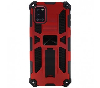 Funda Aluminio Antigolpe Samsung Galaxy A31 con Imán y Soporte de Pestaña