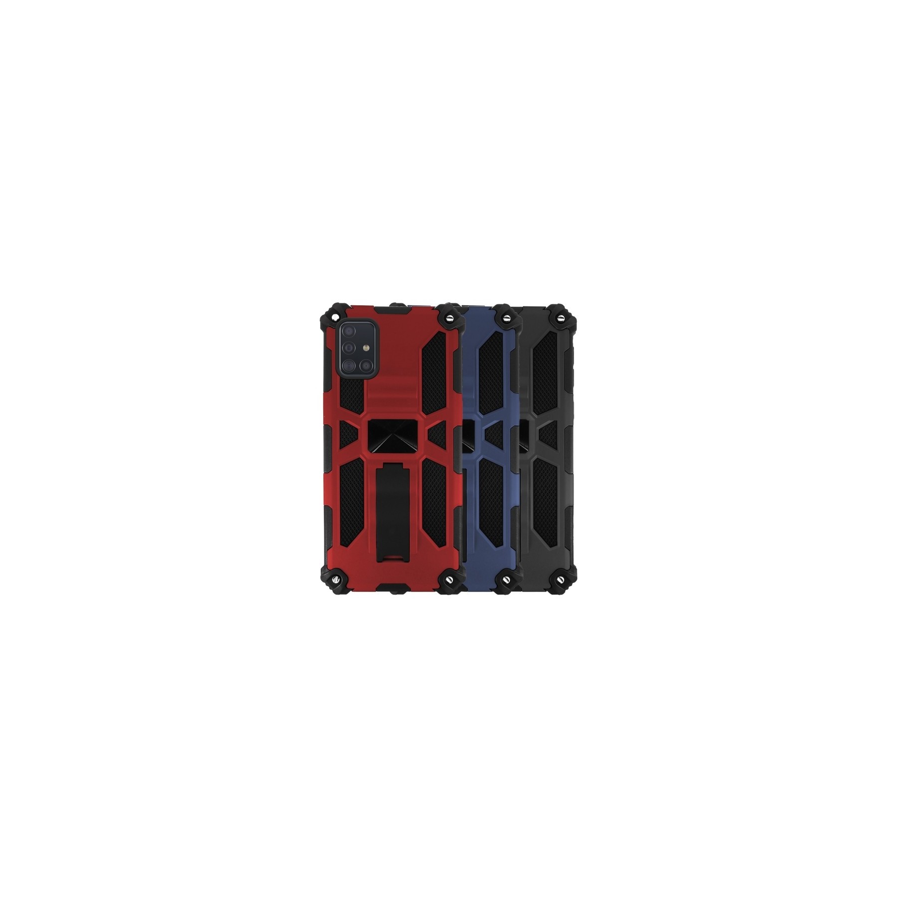 Funda Aluminio Antigolpe Samsung Galaxy A71 con Imán y Soporte de Pestaña