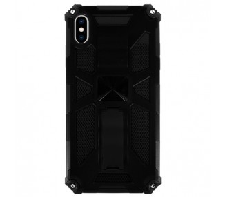 Funda Aluminio Antigolpe iPhone XS Max con Imán y Soporte de Pestaña