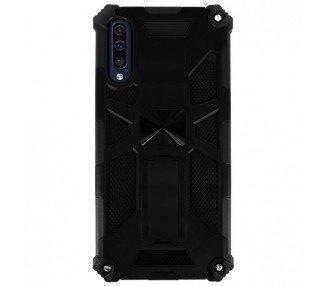 Funda Aluminio Antigolpe Samsung Galaxy A50 con Imán y Soporte de Pestaña