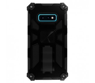 Funda Aluminio Antigolpe Samsung Galaxy S10E con Imán y Soporte de Pestaña