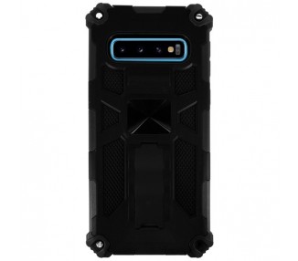 Funda Aluminio Antigolpe Samsung Galaxy S10 con Imán y Soporte de Pestaña