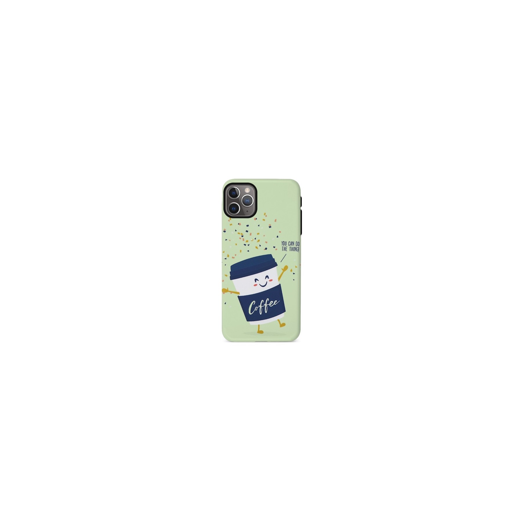 Funda Gel Doble Capa IPhone 11 Pro Max - Coffee Verde