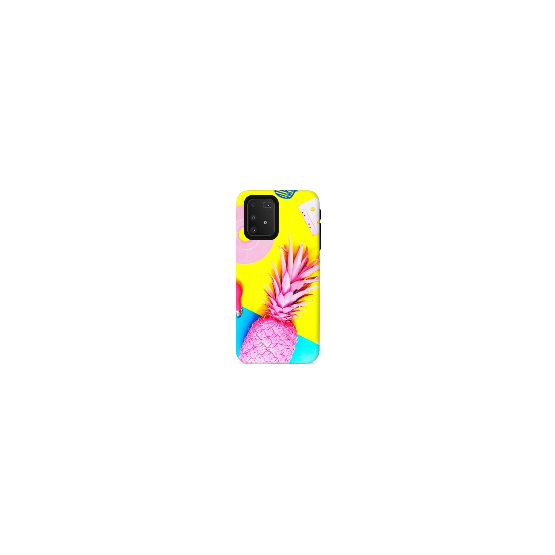 Funda Gel Doble Capa Samsung Galaxy A91/S10 Lite - Piña Rosa