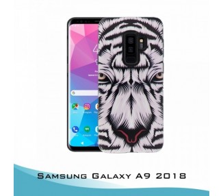 Funda Samsung Galaxy A9 2018 Gel 2 piezas Tigre