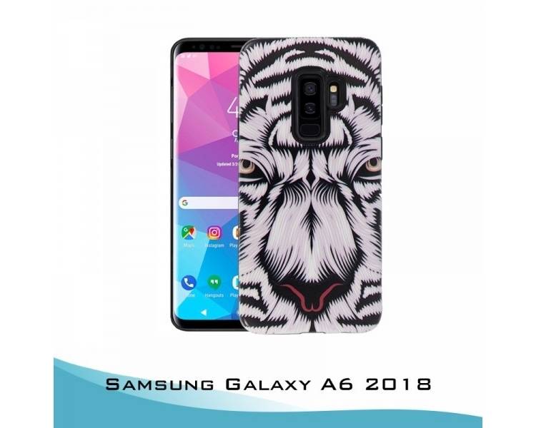 Funda Samsung Galaxy A6 2018 Gel 2 piezas Tigre