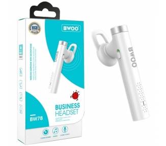 Auricular Manos Libres Con Bluetooth BWOO BW-78 Blanco