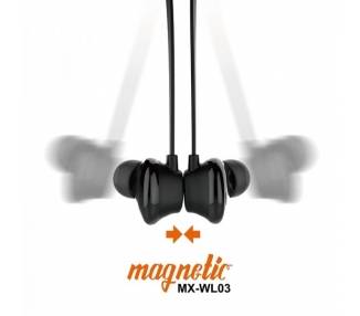 Auriculares Bluetooth MOXOM MX-WL03 Magnéticos Negro