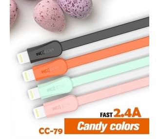 Cable Candy Moxom CC-79 de Carga Rápida 2.4A - Tipo C 4 Colores