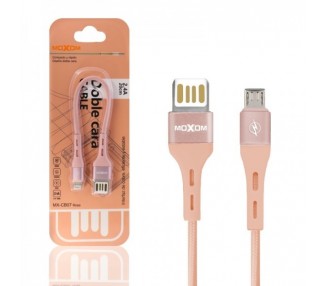 Cable Doble Cara Moxom MX-CB07 de Carga Rápida 2.4A - Micro USB 4 Colores