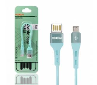 Cable Doble Cara Moxom MX-CB07 de Carga Rápida 2.4A - Micro USB 4 Colores
