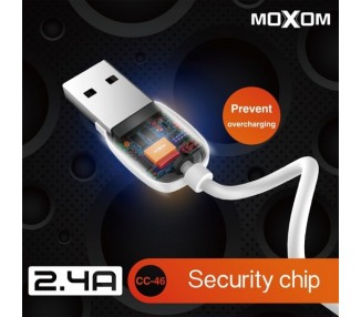 Cable Moxom CC-46 Carga Rápida 2.4A - MicroUSB