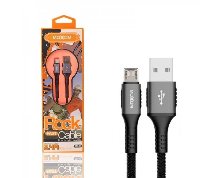 Cable Moxom CC-81 de Carga Rápida 2.4A - Micro USB 2 Colores