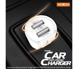 Cargador Coche MOXOM KC-15 2.3A + Cable MicroUSB