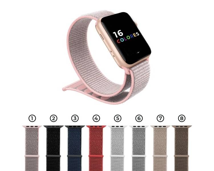 Correa de velcro Compatible para Apple Watch 38 / 40 mm -16 Colores