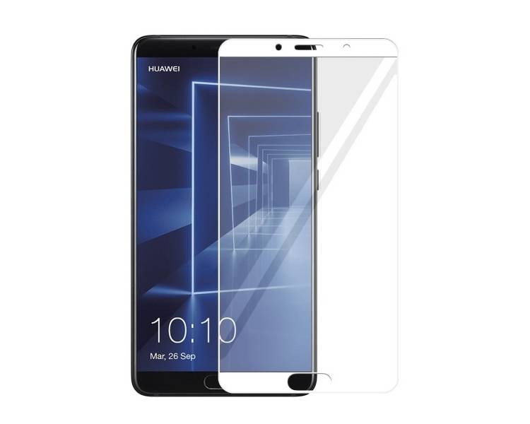 Cristal templado completo Huawei Mate 10 Protector de Pantalla Blanco