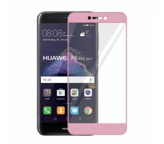 Cristal templado completo Huawei P8 Lite 2017 Protector de Pantalla Rosa