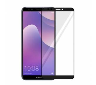 Cristal templado completo Huawei Y6 2018 Protector de Pantalla Negro