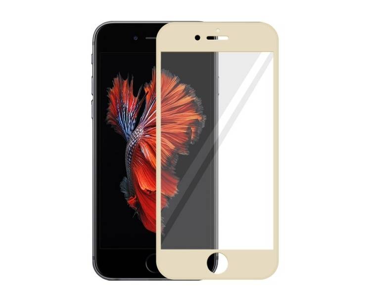 Cristal templado completo iPhone 6 / 6s Protector de Pantalla Dorado