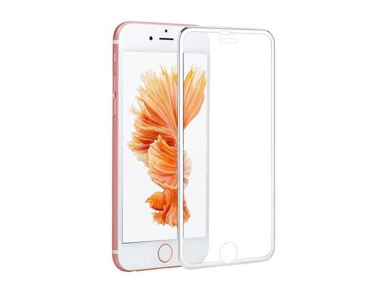 Cristal templado completo iPhone 6 Plus Protector con borde colorado Blanco