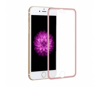 Cristal templado completo iPhone 6 Protector Pantalla con borde colorado Rosa