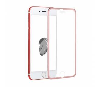Cristal templado completo iPhone 7 Protector con borde colorado Rosa